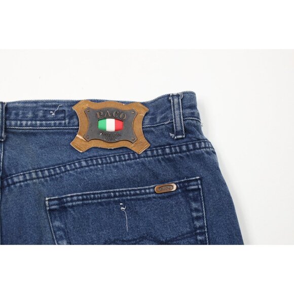 Vintage 90s Streetwear Mens 38 Faded Baggy Fit Hip Hop Denim Jean Shorts Blue - Picture 12 of 15